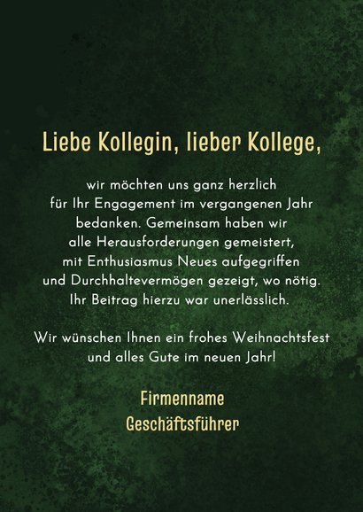 Moderne Weihnachtskarte 2026 Danke Tannenzweige 3