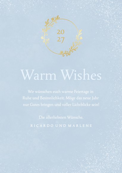 Moderne Weihnachtskarte mit großem Foto 3