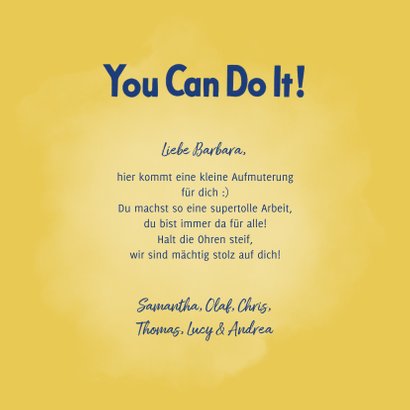 Motivationskarte 'You can do it' 3