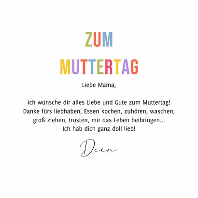 Muttertagskarte bunte Blumen 3