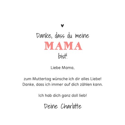 Muttertagskarte Foto mit Büroklammer und Herzen 3