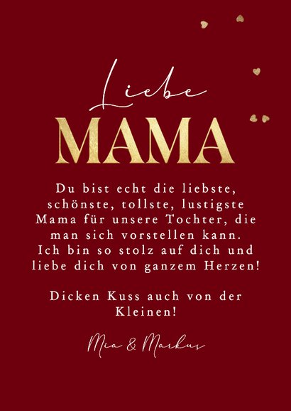 Muttertagskarte Geschenk Fotocollage Schleife Streifen 3