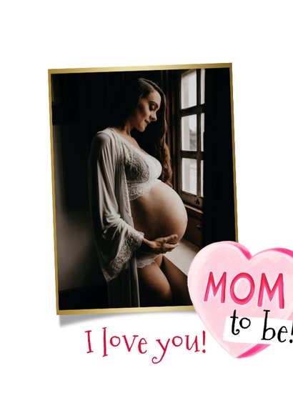 Muttertagskarte Goldlook & Herz werdende Mütter 2