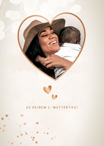 Muttertagskarte Herz mit Foto 2