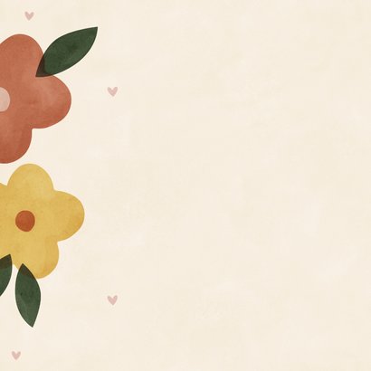 Muttertagskarte 'Herzensmama' mit Blumen 2