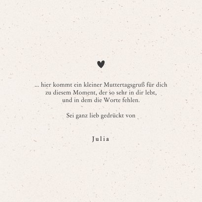 Muttertagskarte Herzensmama mit Herz 3