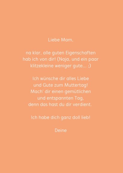 Muttertagskarte 'I got it from my mom' 3