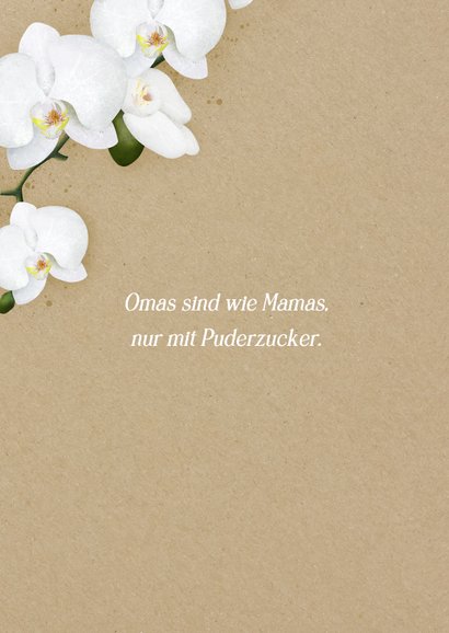 Muttertagskarte Kraftpapier, Foto & Orchideen 2