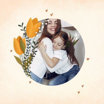 Muttertagskarte Liebste Mama mit Tulpen & Foto innen 2