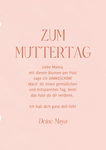 Muttertagskarte mit zarten Blumen 3