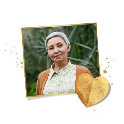 Muttertagskarte Regenbogen goldenes Herz LGBTQ+ Mama 2