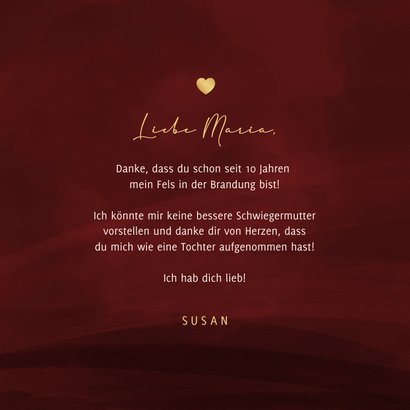 Muttertagskarte Schwiegermutter mit Herzen 3