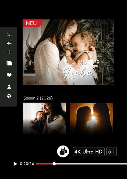 Muttertagskarte Streamingdienst Fotocollage 2