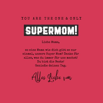 Muttertagskarte Supermom 3