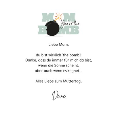 Muttertagskarte 'The Bomb' 3