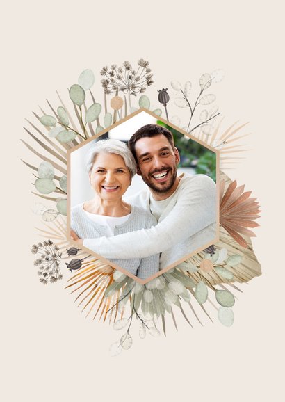 Muttertagskarte Trockenblumen & Naturtöne 2