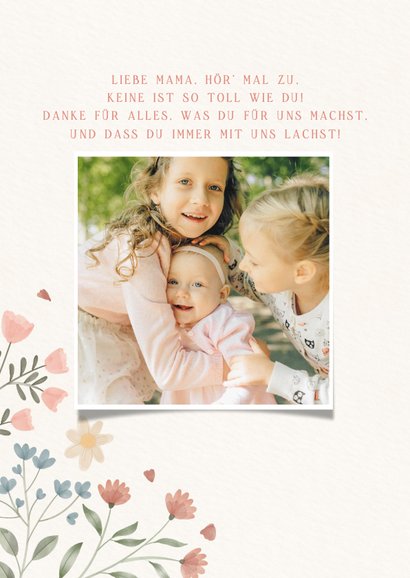 Muttertagskarte zarte Blumen & Zweige 2
