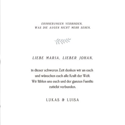 Naturfoto Beileidskarte Winter Äste Schnee 3