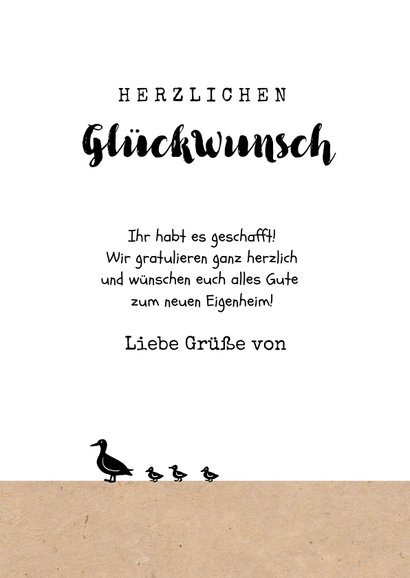 Neues Haus Glückwunschkarte 3