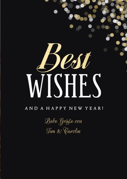 Neujahrs-Fotokarte 'Best Wishes' 3