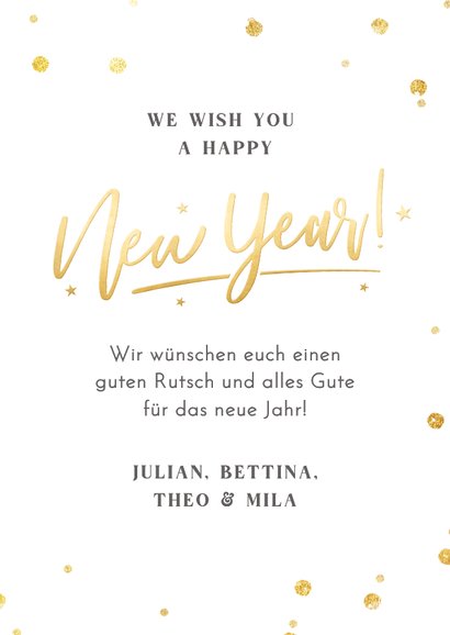 Neujahrsgrußkarte eigenes Foto 'Happy New Year' 3