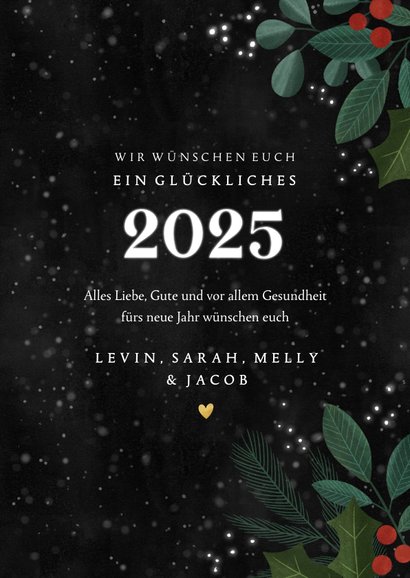 Neujahrskarte 2025 botanisch 3