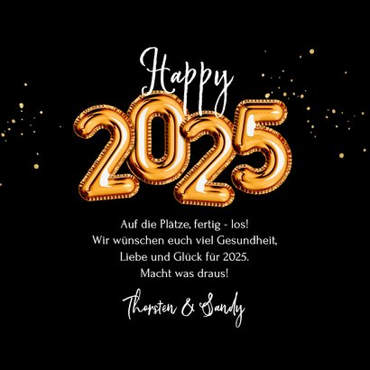 Neujahrskarte 2025 Gold- & Partylook 3