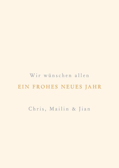 Neujahrskarte blaue Streifen Foto Sternchen 3