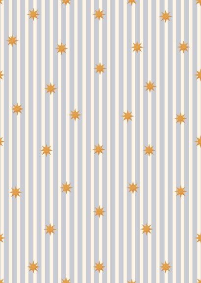 Neujahrskarte blaue Streifen Foto Sternchen Rückseite