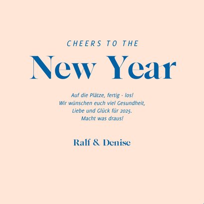 Neujahrskarte 'Cheers to the new year' 3