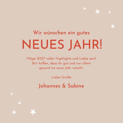Neujahrskarte Dackel im Pulli mit Lichterkette 3