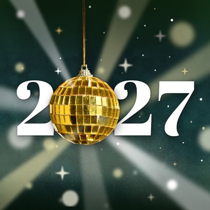 Neujahrskarte Discokugel 'Funkelndes Jahr' 2