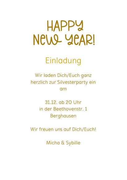 Neujahrskarte Emoji mit Brille und 2025 3