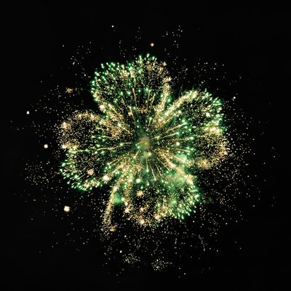 Neujahrskarte Feuerwerk Kleeblatt Viel Glück 2