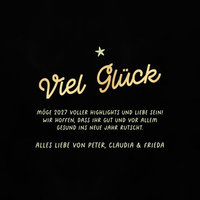 Neujahrskarte Feuerwerk Kleeblatt Viel Glück 3