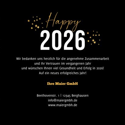 Neujahrskarte Firma 'Happy 2027' 3
