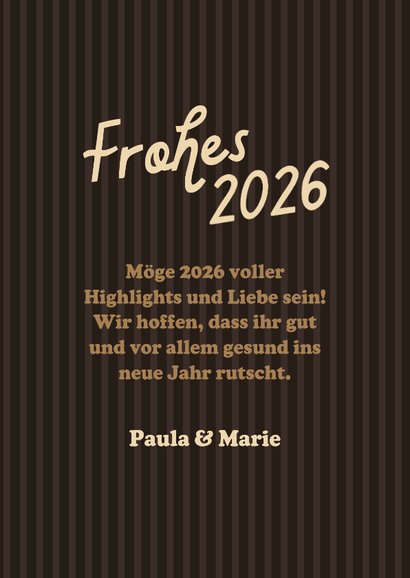 Neujahrskarte Foto Sternchen auf Streifen 3