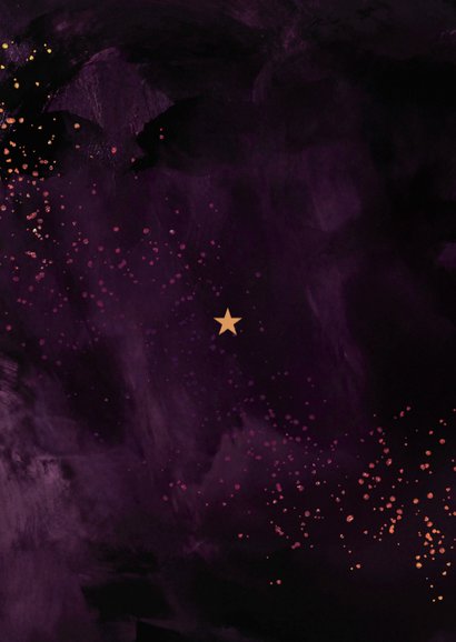 Neujahrskarte Foto & 2026 lila Rückseite