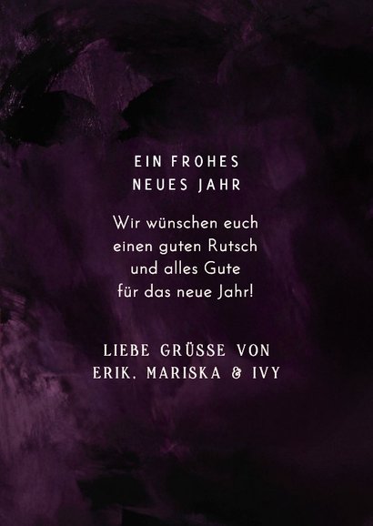 Neujahrskarte Foto & 2027 lila 3