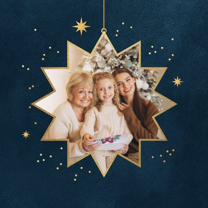 Neujahrskarte Fotocollage Sterne 'liebevolles neues Jahr' 2