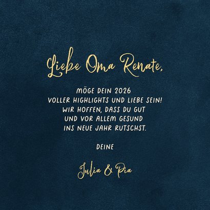 Neujahrskarte Fotocollage Sterne 'liebevolles neues Jahr' 3