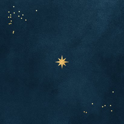 Neujahrskarte Fotocollage Sterne 'liebevolles neues Jahr' Rückseite