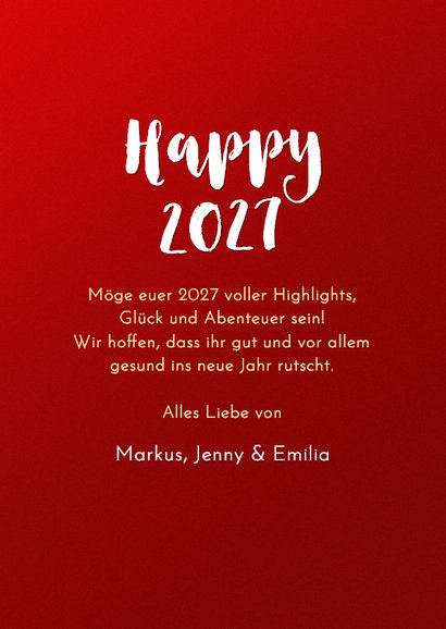 Neujahrskarte Fotos & Feuerwerk in Gold 3