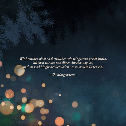 Neujahrskarte geschäftlich Kupfer Schriftzug dunkelblau 2