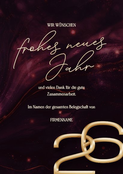 Neujahrskarte geschäftlich Logo Fotocollage Swirl 3