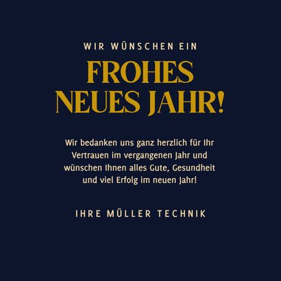 Neujahrskarte geschäftlich Sektflasche 'Cheers' 3
