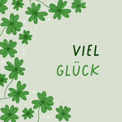 Neujahrskarte Glück Glücksklee Kleeblätter 2026 2