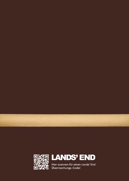 Neujahrskarte goldene Schleife auf Braun Rückseite