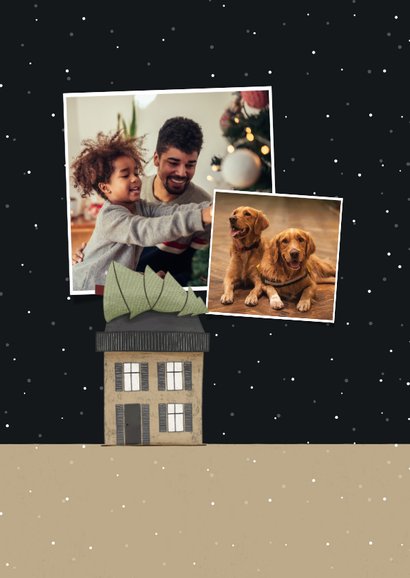 Neujahrskarte 'Happy new Home' Häuserreihe 2