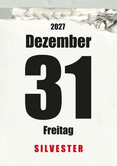 Neujahrskarte Kalenderblätter 3
